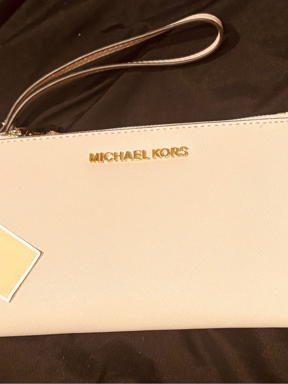 New With Tags! Michael Kors Adele Double Zip Gold Tone Wristlet Wallet Soft Pink - Picture 4 of 5
